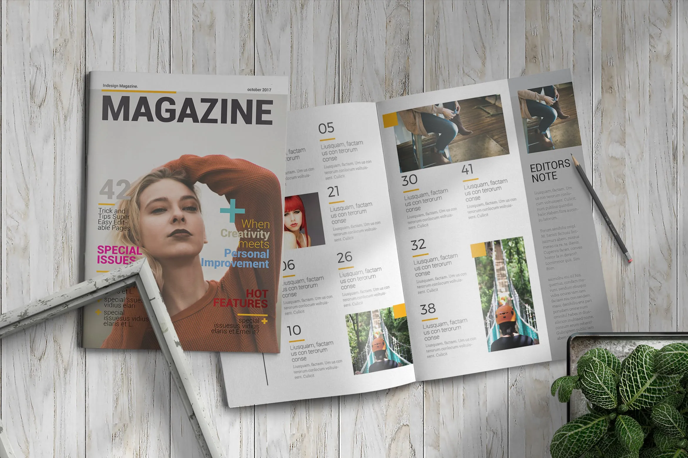 女性时尚主题像素设计精选杂志版式设计InDesign模板 InDesign Magazine Template