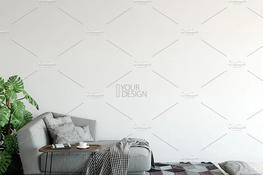 家居室内墙纸&相框画框样机模板 Interior Wall & Frames Mockup – 4插图(19)