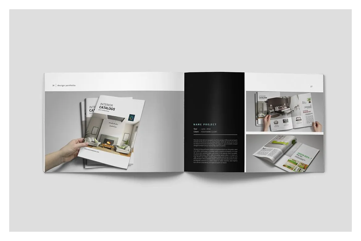 设计感强的多用途平面画册组合模板插图(9)