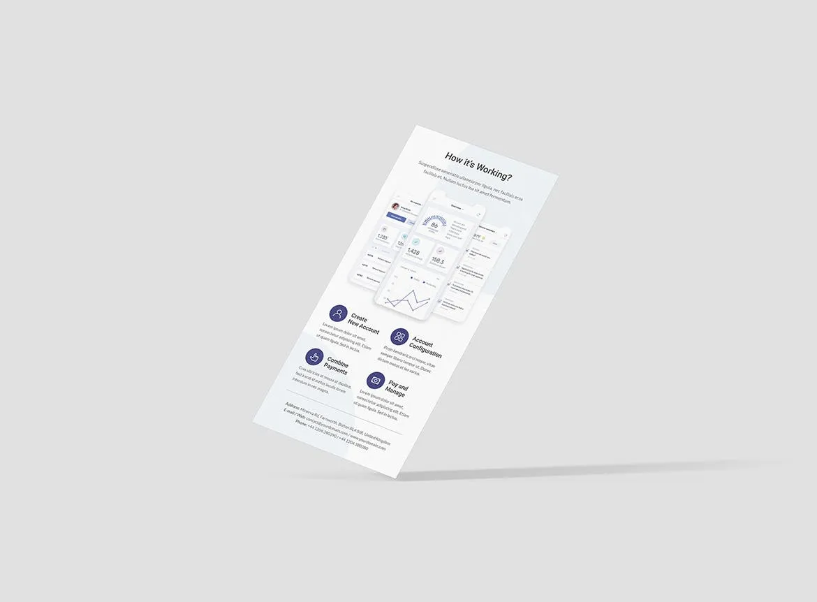 创意APP应用DL传单设计模板 Flyer DL – Creative App插图(4)
