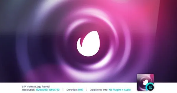 丝绸漩涡动画特效Logo演示像素设计精选AE模板 Silk Vortex Logo Reveal