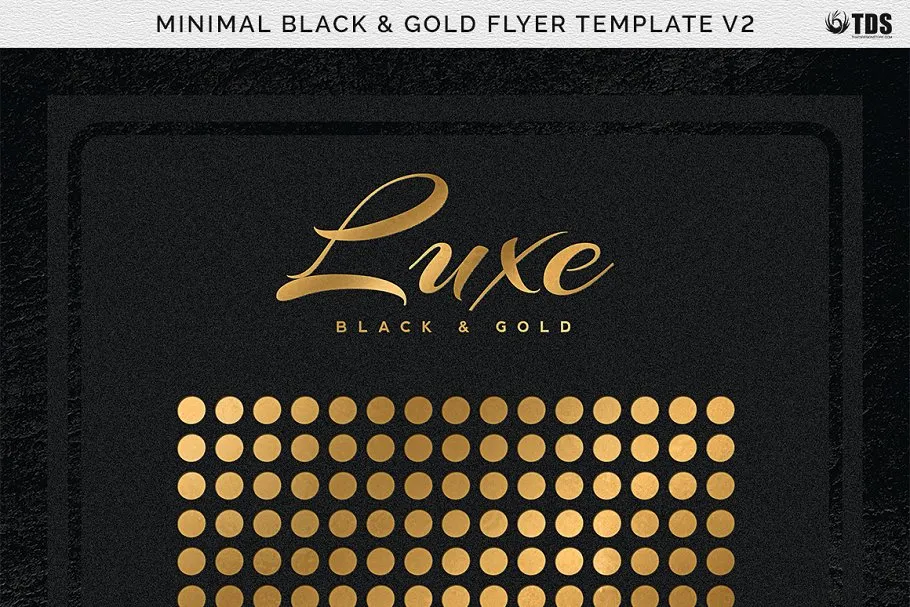 极简主义黑金风格传单PSD模板v2 Minimal Black Gold Flyer PSD V2插图(6)