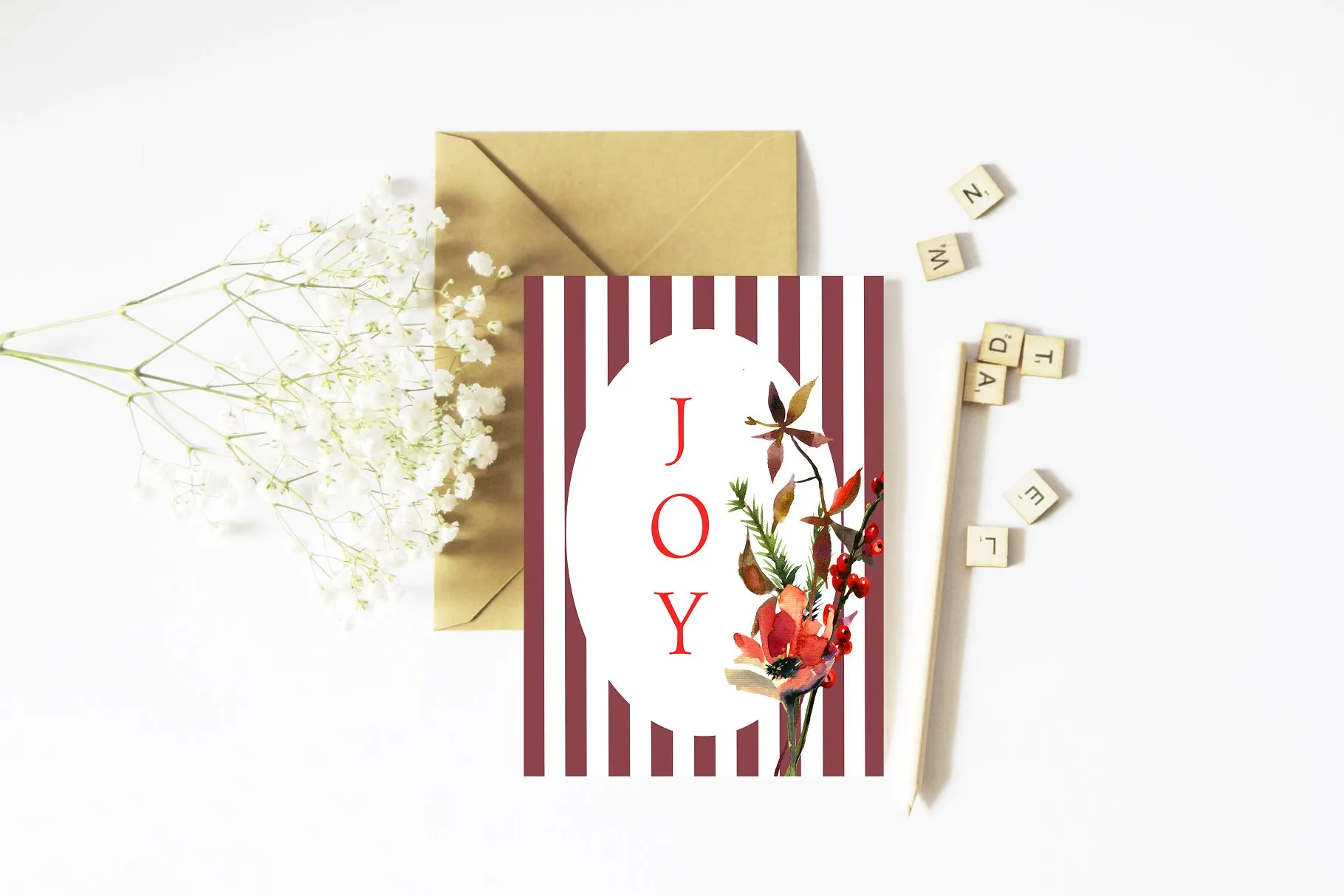 圣诞主题水彩花卉素材集 Watercolor Christmas Floral Set插图(10)