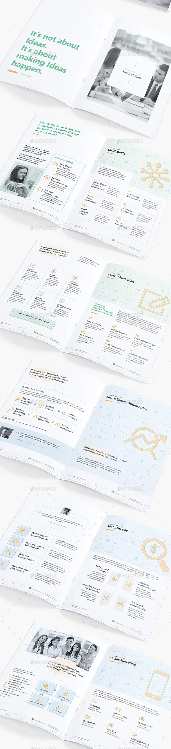 极简主义数字营销类杂志模板下载 Clean Digital Marketing Proposal[indd]插图(4)