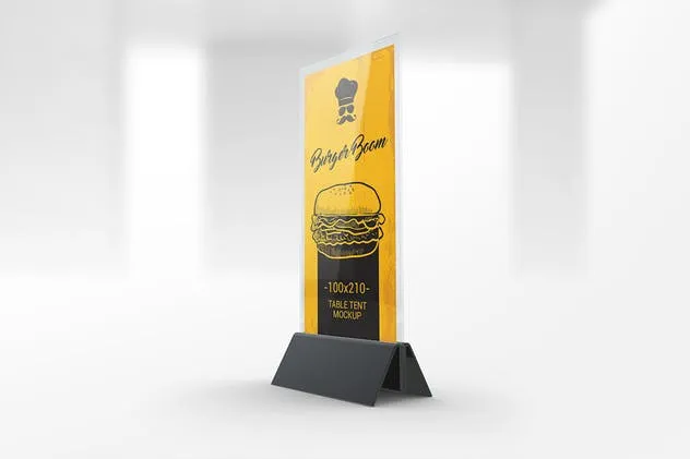 立式DL透明菜单/桌号样机模板 DL Menu Holder Table Tent Mockups插图(2)