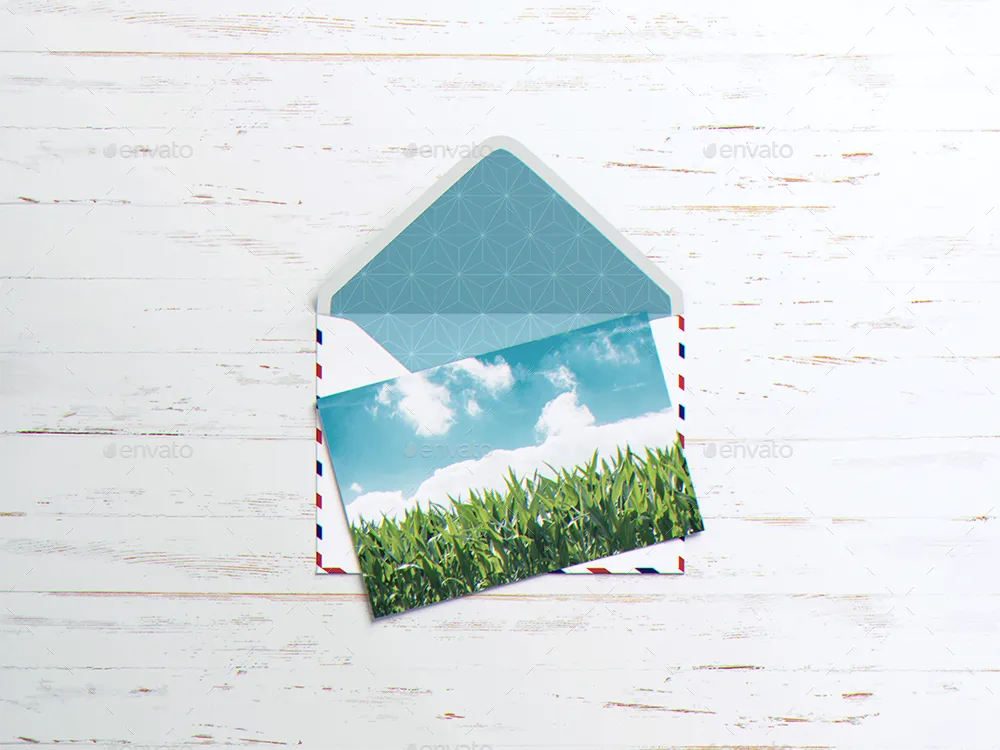 A6明信片和信封邀请传单设计样机 A6 Postcard & Envelope Invitation Flyer MockUp插图(3)