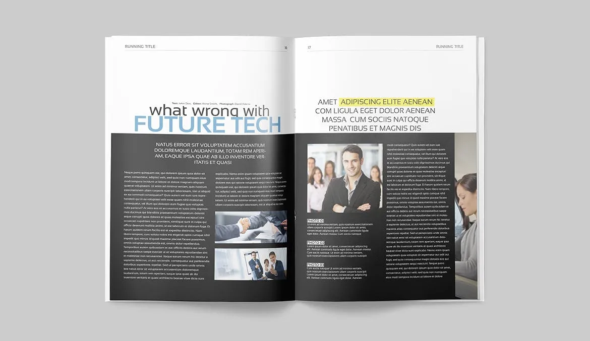 多行业适用专业素材库精选杂志排版设计模板 Magazine Template插图(8)