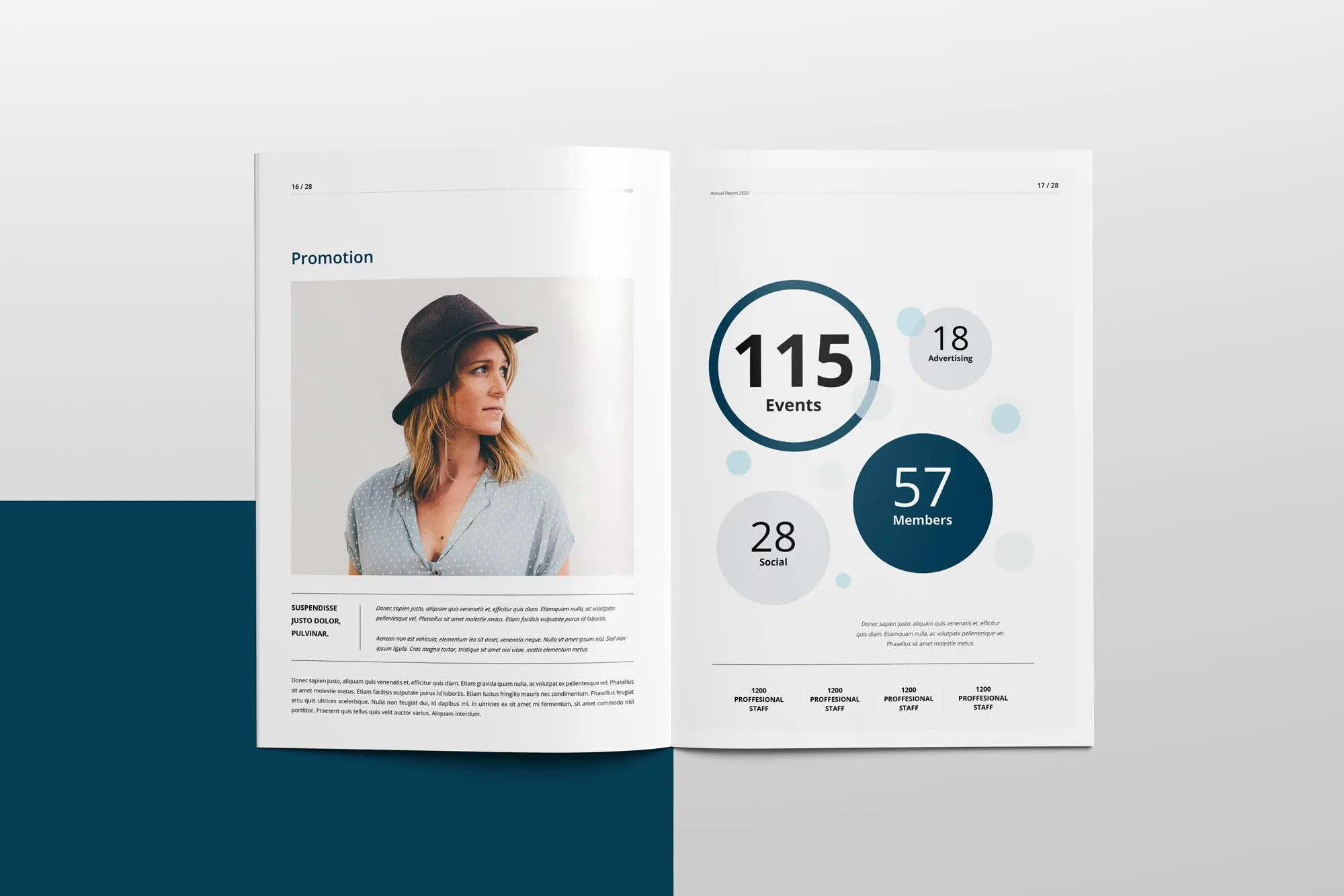 2020年企业年终总结报告设计INDD模板 Annual Report 2020 | 28 Pages插图(7)