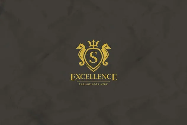盾牌创意图形Logo设计模板 Excellence Shield Logo Template插图(2)