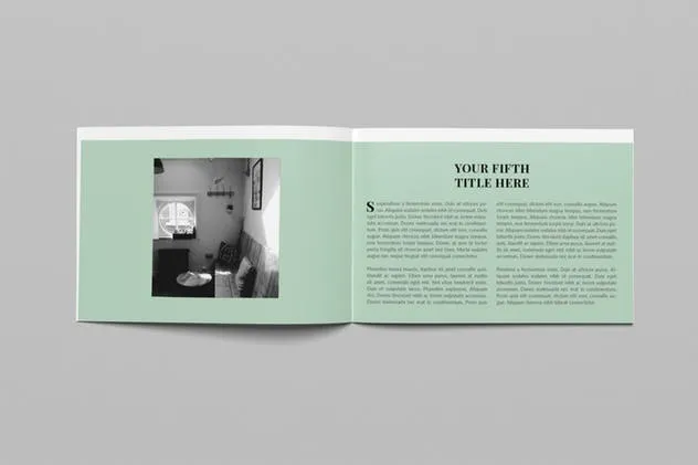 横向尺寸简约室内设计画册设计模板 Simplest Landscape Magazine插图(9)