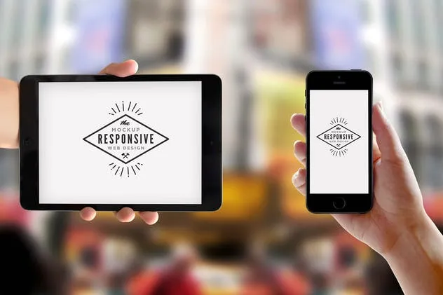 响应式网页设计演示iPhone/Macbook/iMac样机模板 Responsive Design Device Display Mock-Up插图(3)