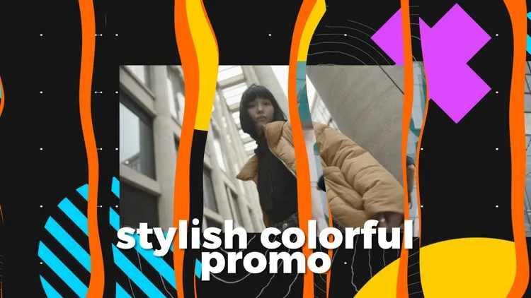 时尚多彩宣传像素设计精选AE模板
