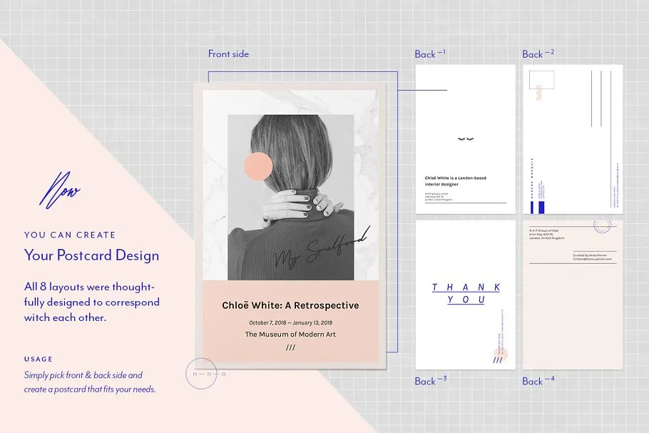 时尚生活品牌宣传小册子传单模板 Set of Postcard Flyers • Alrún插图(2)