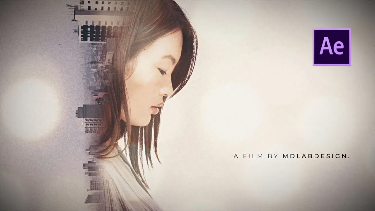 现代时尚创意的电影效果照片展示像素设计精选AE模板