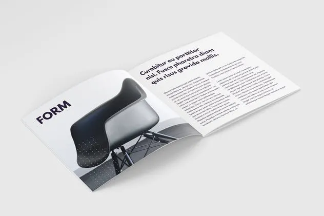 方形杂志画册设计AI模板 Square Magazine or Brochure Template插图(2)