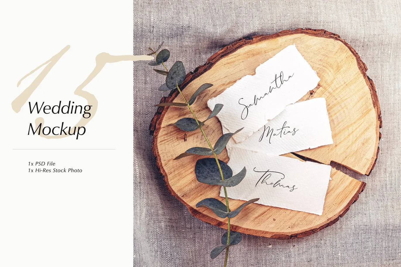 婚礼照片婚礼邀请函优雅风格设计样机像素设计精选模板v15 Wedding Photo Mockup 15