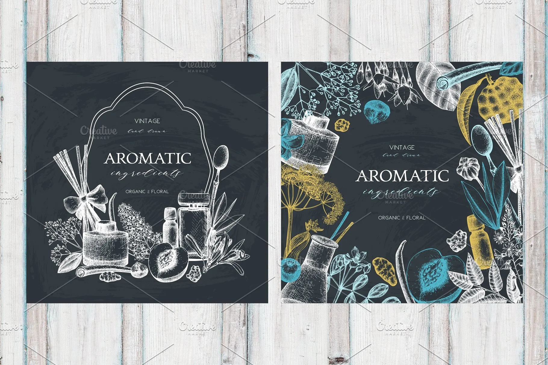 香料和化妆品成分水墨手绘插图集V.2 Perfumery & Cosmetic Ingredients v.2插图(4)