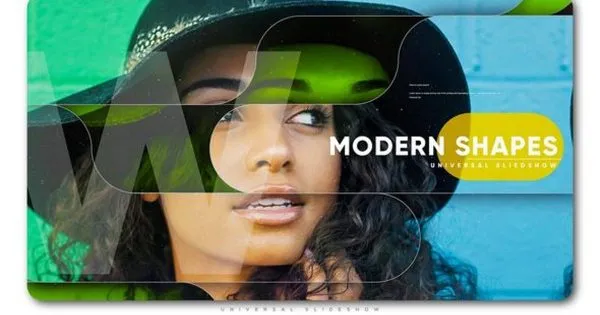 现代特殊几何图形拼图风格幻灯片视频转场特效像素设计精选AE模板 Modern Shapes Universal Slideshow