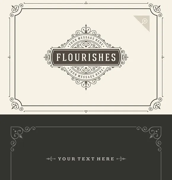 60款老式装饰邀请函模板 60 Vintage ornament invitations插图(1)