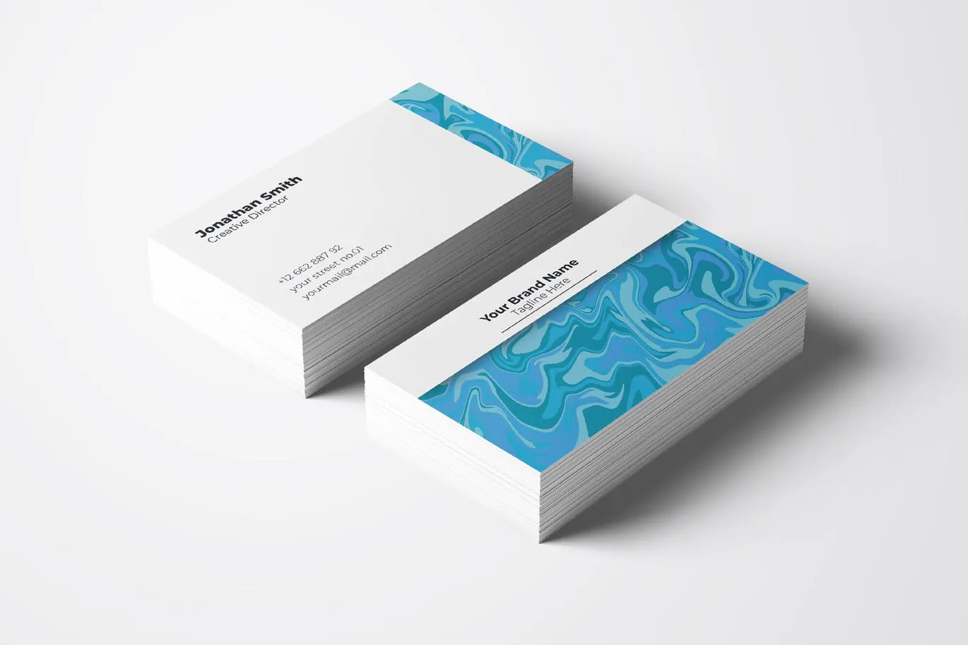 混合颜料肌理企业名片设计模板v37 Business Card Template.v37插图(1)