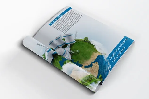 时尚A4杂志宣传册印刷品样机 A4 Magazine Catalog Mock-Up插图(9)