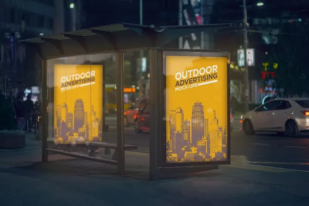 户外灯箱广告样机模板v2 Outdoor Advertising Mock-Up Vol.2插图(4)