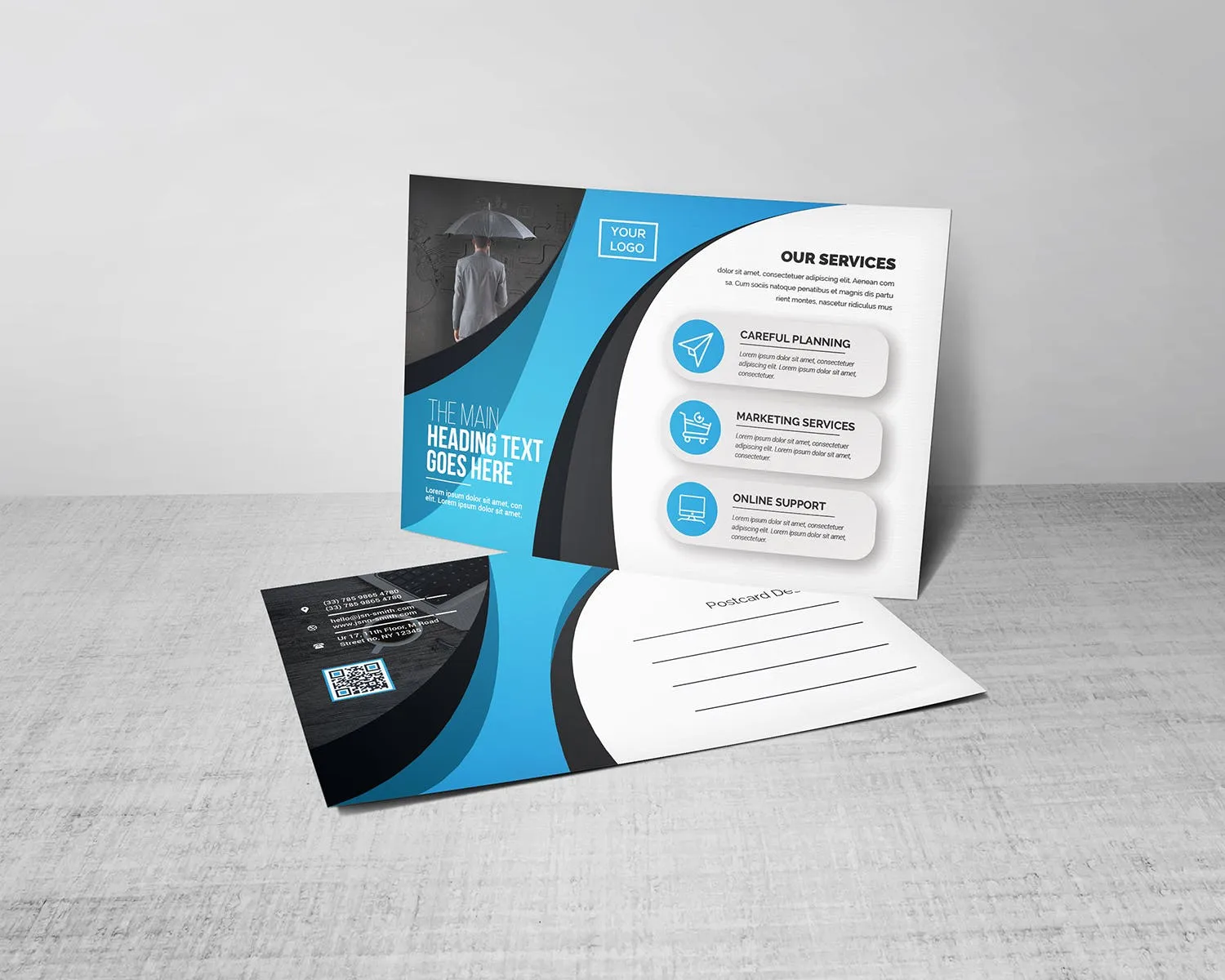 企业品牌宣传明信片设计模板 Postcard插图(3)