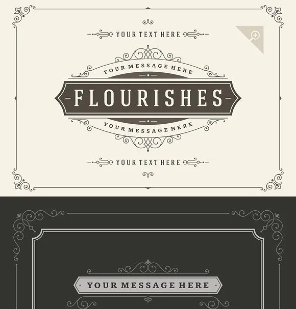 60年代复古风格简约装饰邀请函模板 60 Vintage ornament invitations插图(3)