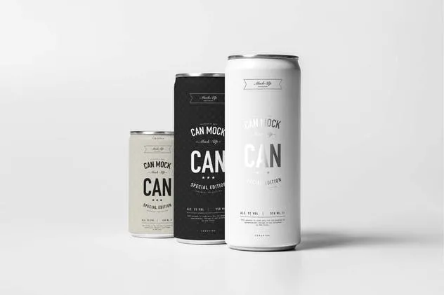 易拉罐饮料啤酒罐头样机模板 Can Mock-up插图(4)