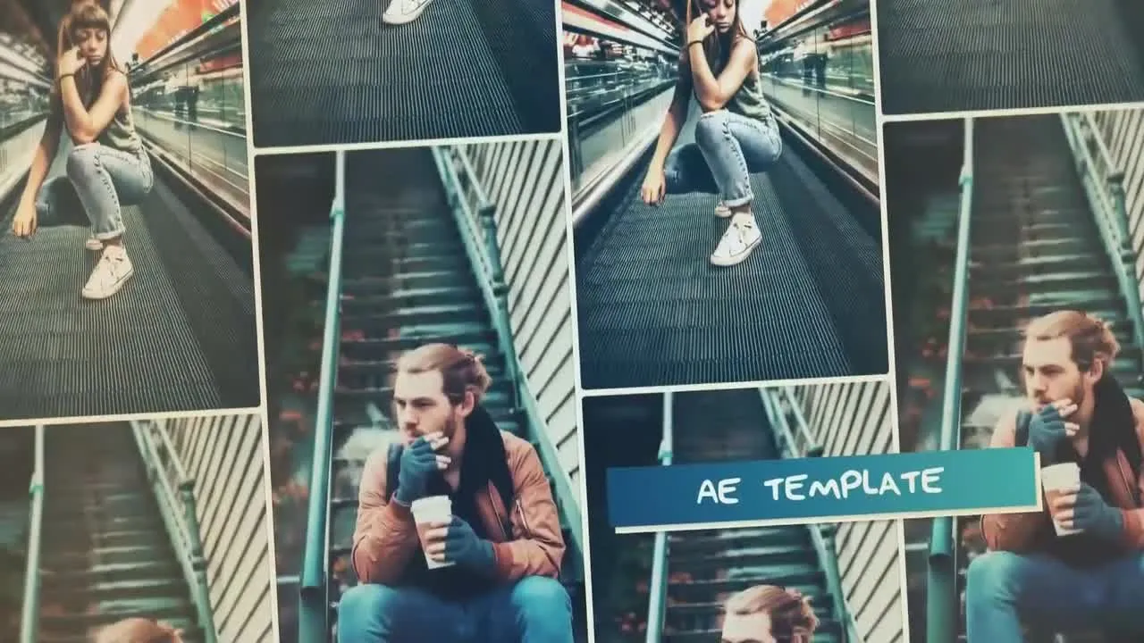 动态广告幻灯片照片展示像素设计精选AE模板