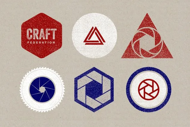 30款复古做旧效果纹理矢量印章形状 Vector Shape Stamps插图(6)