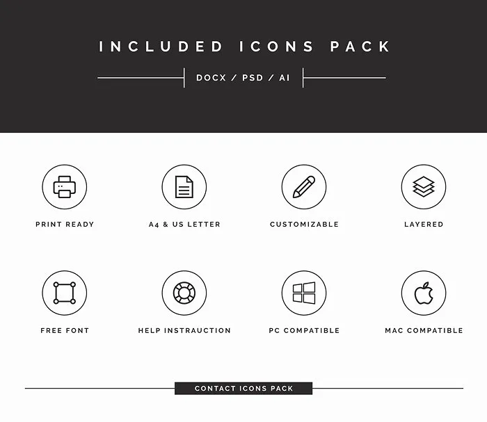 终极简历模板大合集（15款创意简历+3款信息图表模板） Entire Shop Resume/CV Mega Bundle插图(7)