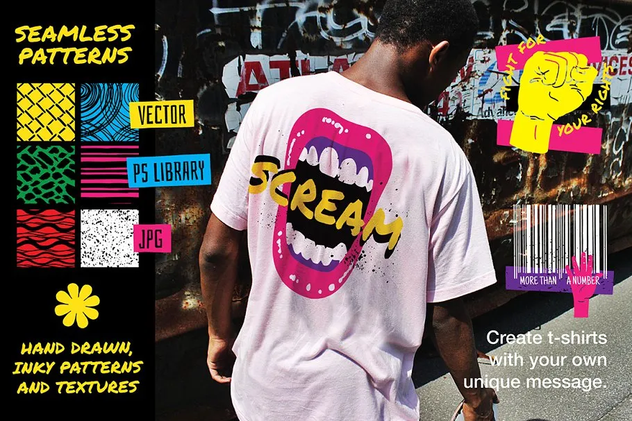 “爱与和平”主题Logo模板+插画素材 Political Protest Logos and Graphics插图(7)