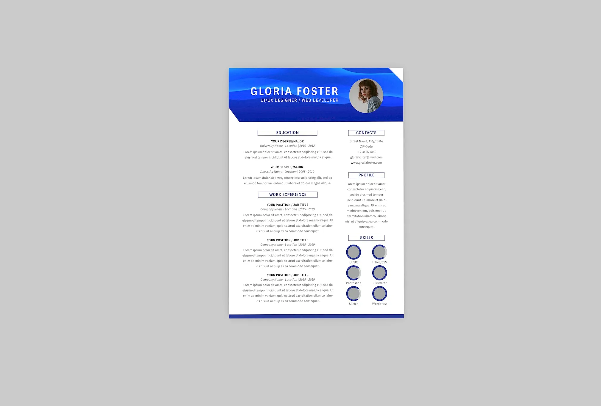 UI设计师个人素材库精选简历模板 Ui Designer Resume Designer插图(2)