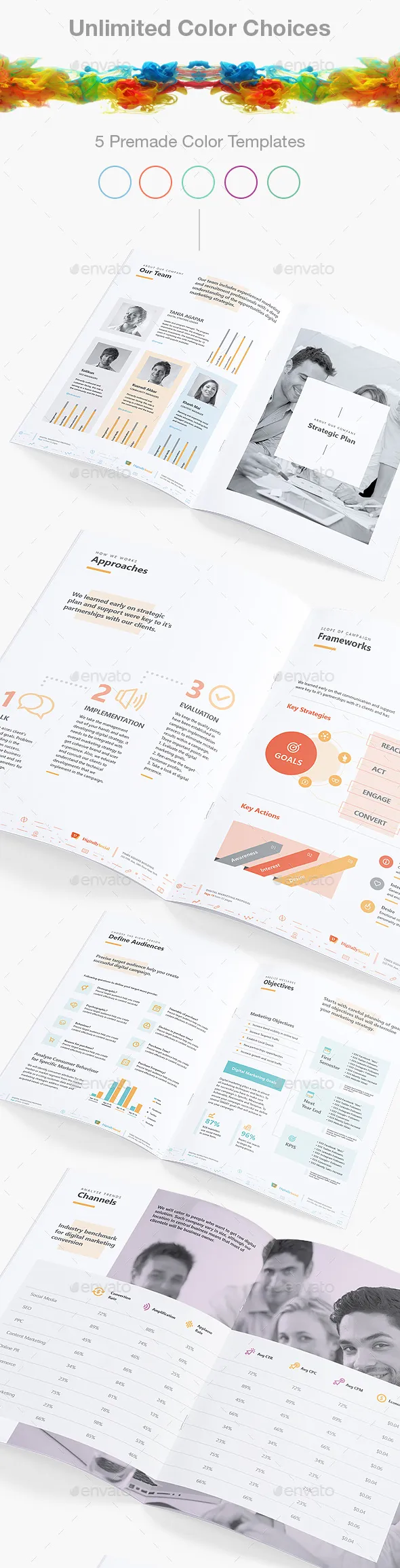 极简主义数字营销类杂志模板下载 Clean Digital Marketing Proposal[indd]插图(3)
