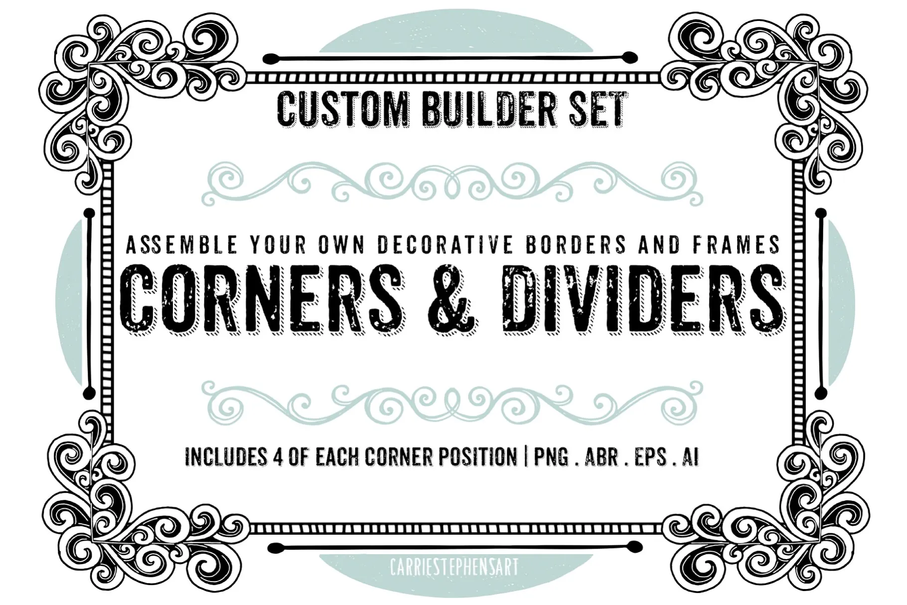 涂鸦手绘边框和框架 Hand-Drawn Borders & Frame Doodles插图(11)