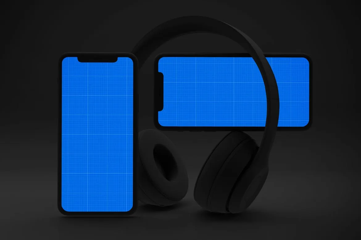 深色背景iPhone音乐APP应用UI设计效果图素材库精选样机 Dark iPhone Music App Mockup插图(12)