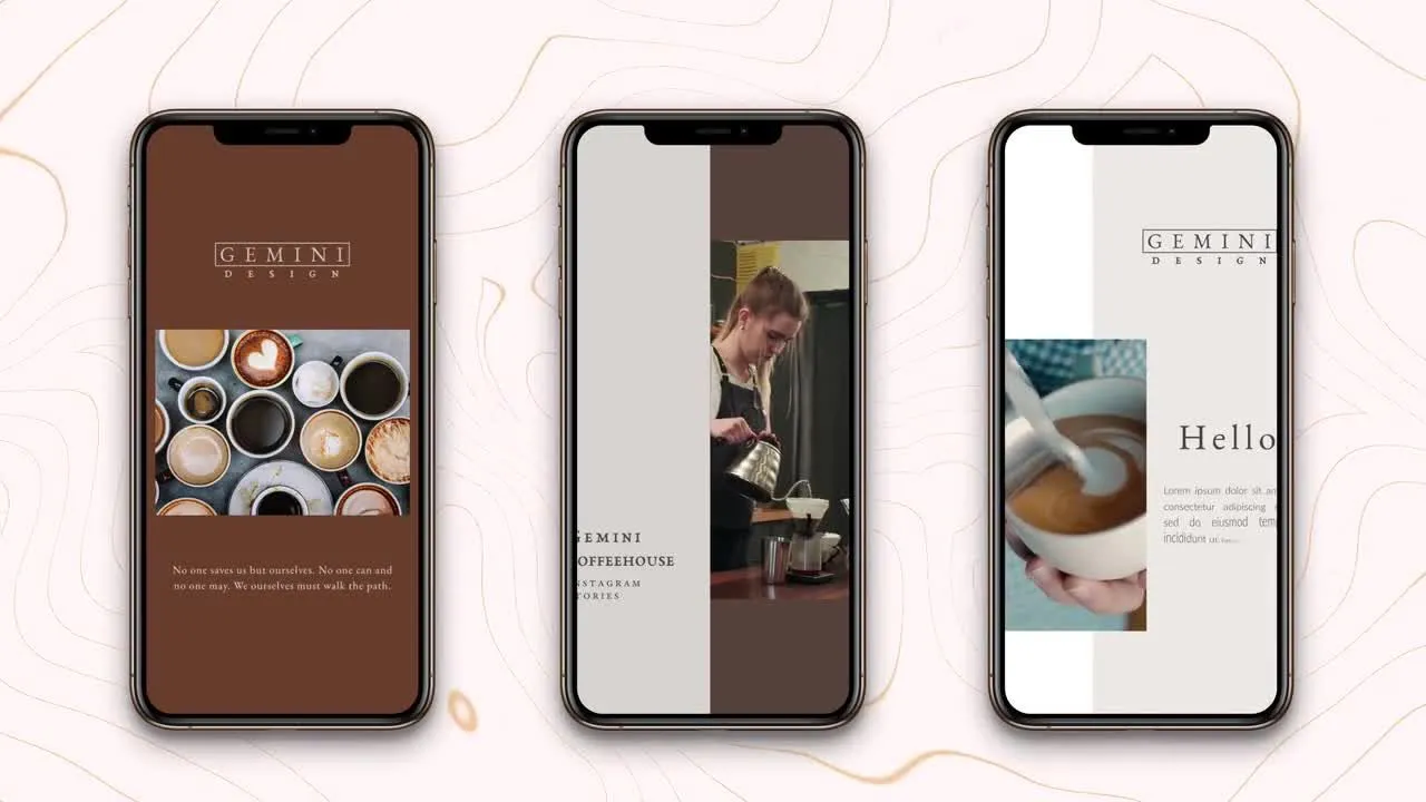 10个Instagram故事咖啡馆像素设计精选AE模板