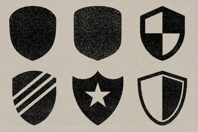 30款复古做旧效果纹理矢量印章形状 Vector Shape Stamps插图(4)