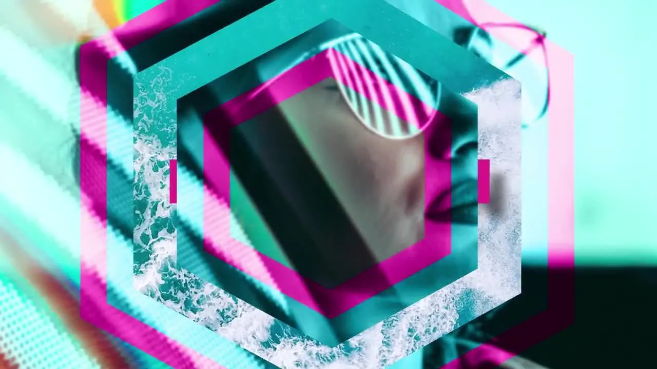 设计独特且具有动画效果现代多边形转换过渡像素设计精选AE模板