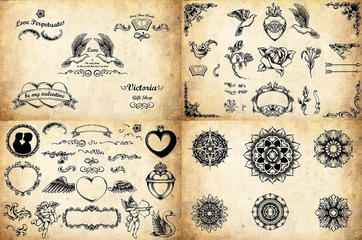 素材库下午茶：高品质的600+复古风格矢量logo标志标签大集合插图(14)