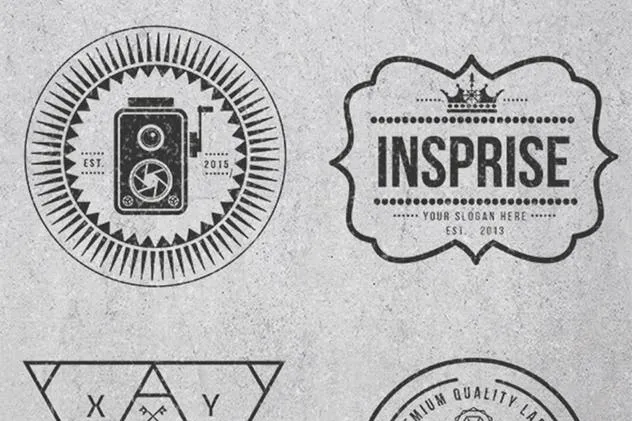 复古风格矢量徽章&Logo模板 Vintage Style Badges and Logos插图(3)