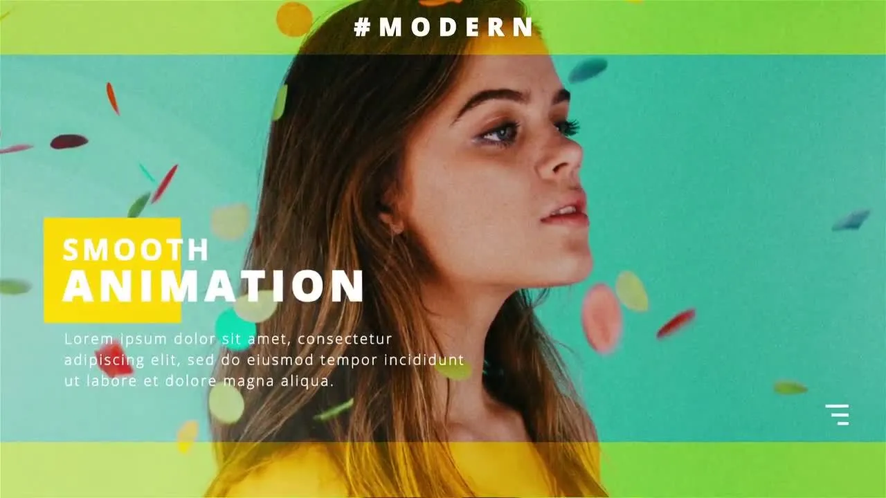 色彩鲜艳明亮时尚的幻灯片放映像素设计精选AE模板