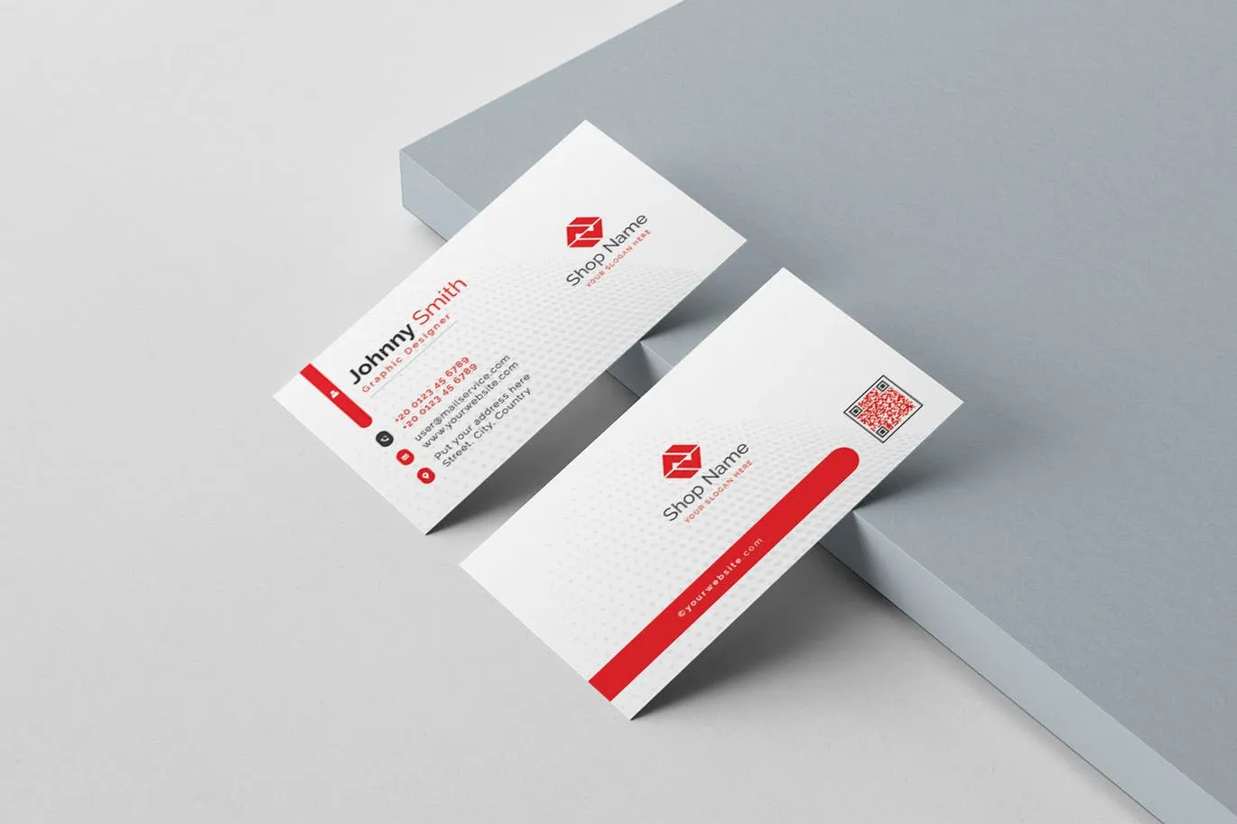 科技蓝企业素材库精选名片模板 Business Card插图(1)