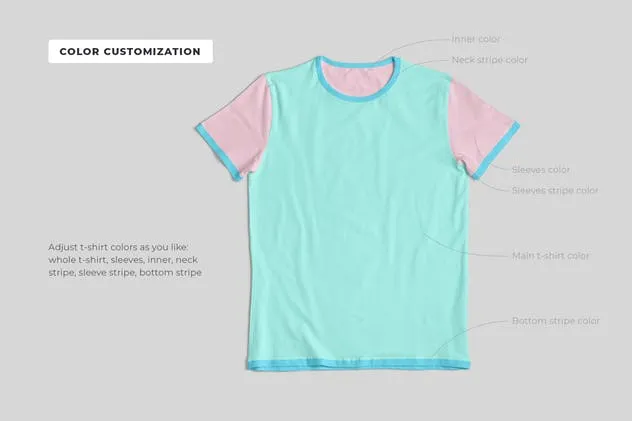 可自定义T恤服装样机模板 Customizable T-Shirt Mockups Pack插图(3)
