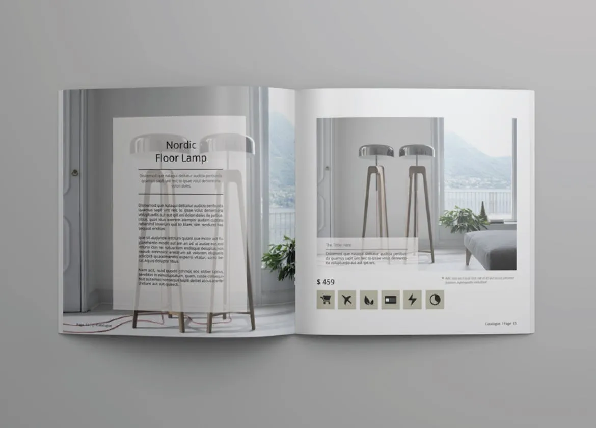 方形多用途产品目录设计模板v4 Square Catalogue Template Vol. 4插图(5)