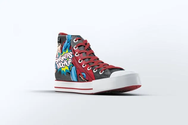 牛仔休闲运动鞋样机模板 Sneakers Mock-Up v1插图(5)