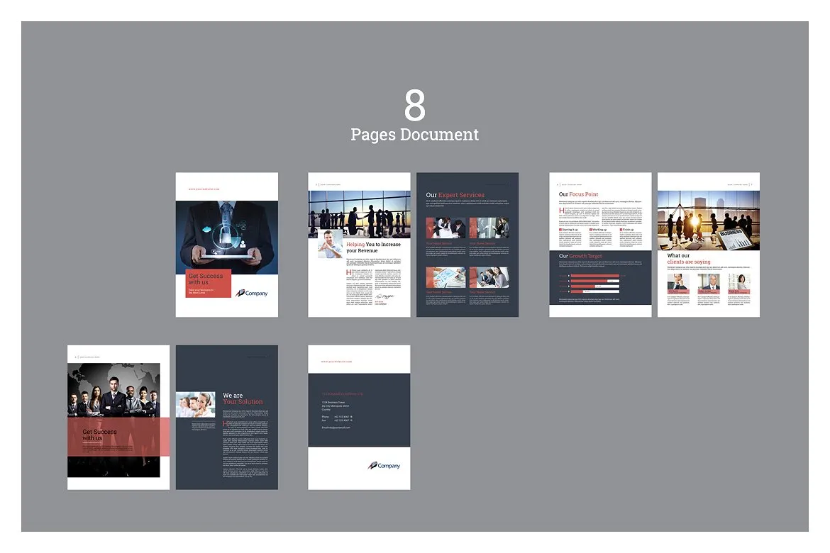大气特色商务企业画册模板下载indd插图(3)