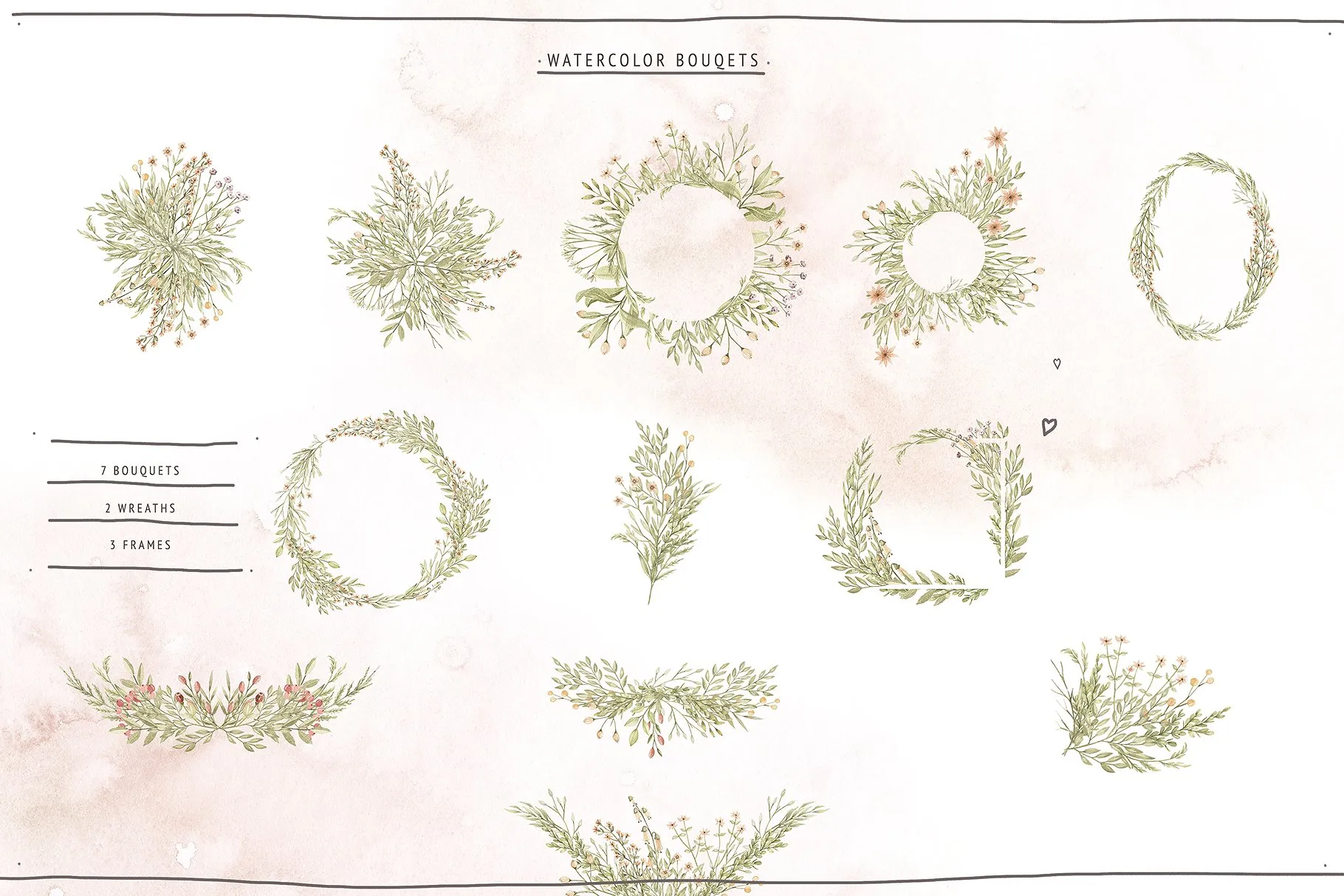 水彩森林动物宝贝水彩插画 Watercolor Forest Baby插图(7)