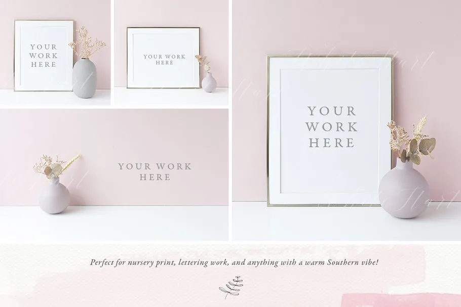 高端镶金相框样机 The Golden Frame mock up BUNDLE插图(2)